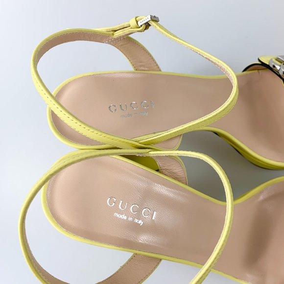 Gucci Yellow Platform Sandals - Picture 5 of 9